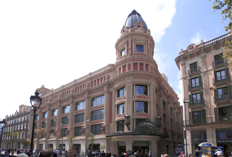 El Corte Ingles de Portal de l Angel sin andamio TRAC