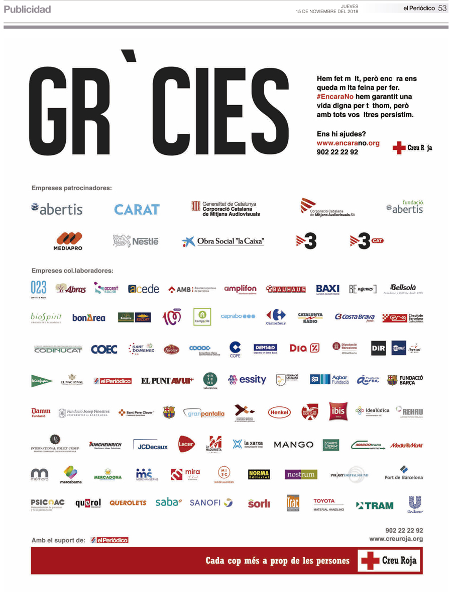 agraïment creu roja